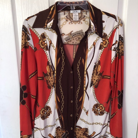Cache Tops - Cache western themed blouse Cache Tops - Cache western themed blouse